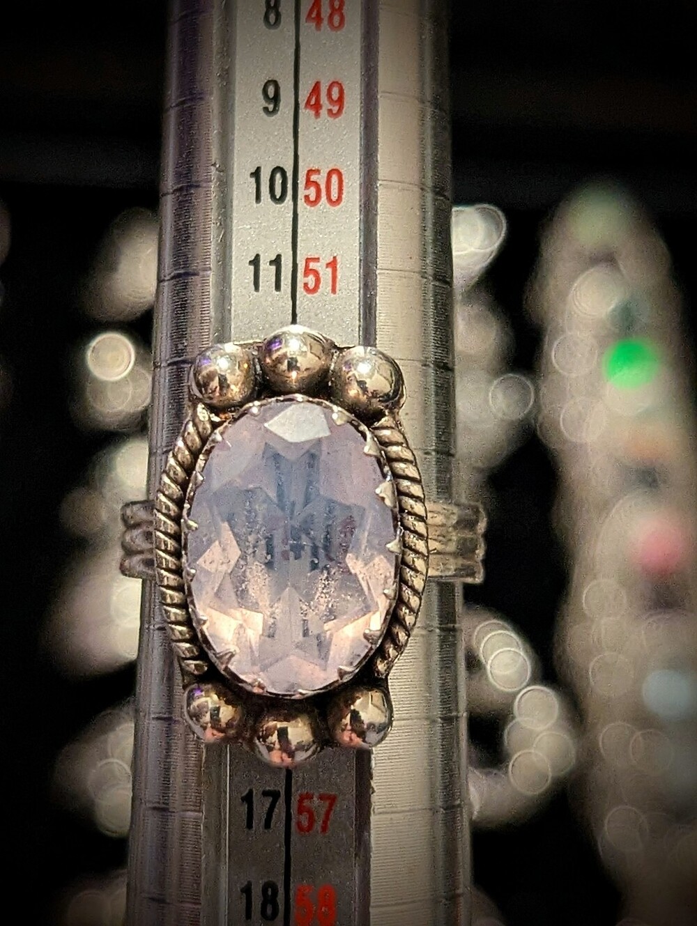 Sterling Silver Lavender Quartz Oval Ring